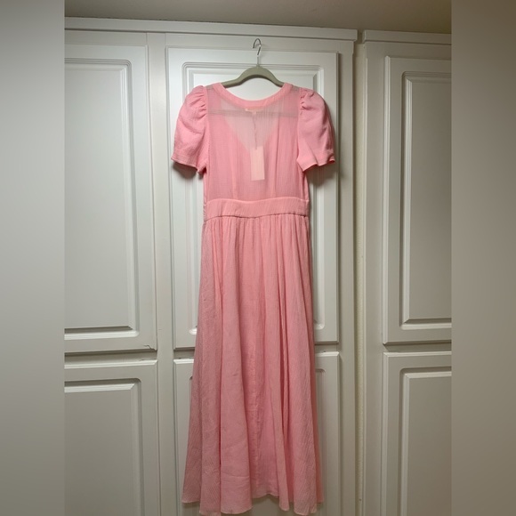 LoveShackFancy Hutchinson Midi Dress in Powder Pink - Picture 7 of 9